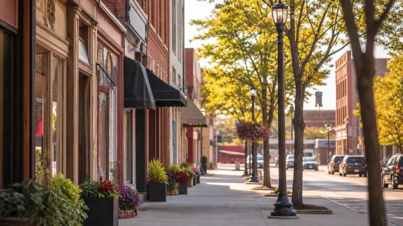 Main Street in Elgin, Illinois